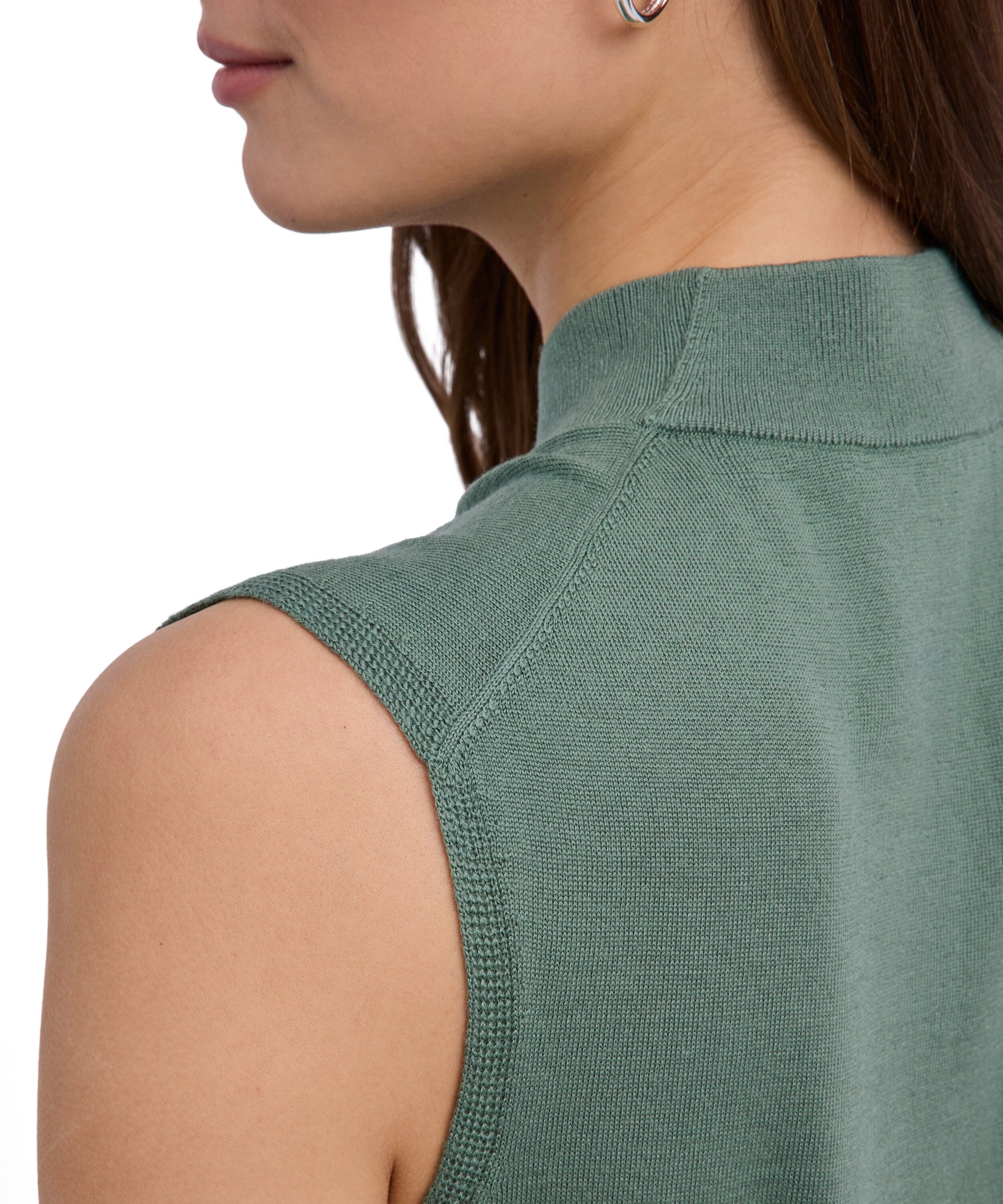 Strickweste FALKE "Pure Merino Wool", Damen, Gr. L, sea breeze (7496), Westen Strickweste