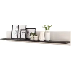 WANDBOARD weiß Pinie, anthrazit, Landhaus, Wandregal 160 cm Bücherregal Stove
