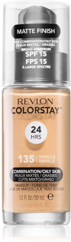 Revlon Cosmetics ColorStay™ SPF 15 Long-Lasting Mattifying Foundation for oily and combination skin shade 135 Vanilla 30 ml