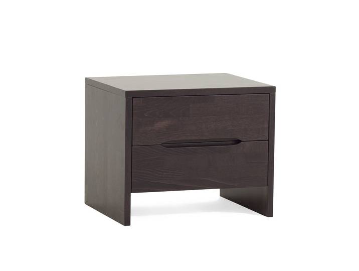 Nachttisch Daisy , mit 2 Schubkästen , Buche massiv , wenge lackiert