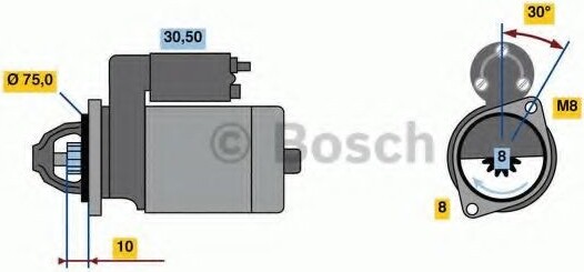 BOSCH 0 986 023 880 Starter Anlasser 2kW 12V