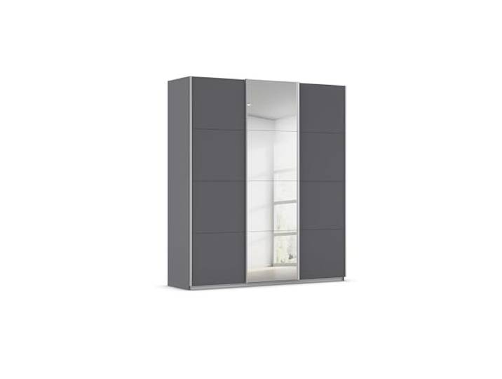 Rauch Möbel KULMBACH, Schwebetürenschrank, Grau metallic, Breite 203 cm