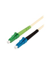 VALUE Patch-Kabel LC/UPC Einzelmodus bis LC/APC 7.5 m Glasfaser 9/125 Mikrometer OS2 weiß Elfenbein (21.99.8801)