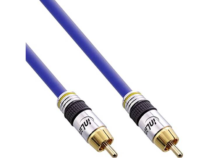 InLine 89810P 10m RCA RCA Blauw composiet videokabels