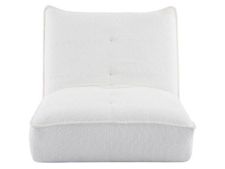 Fauteuil lounge en tissu bouclé beige - Matis