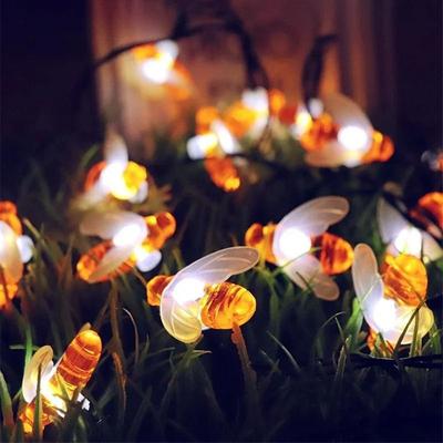 Uplift Picks Solar Bee Fairy String Lights Add Playful Glow To Gardens Celebrations white Light 7 M 50 Leds