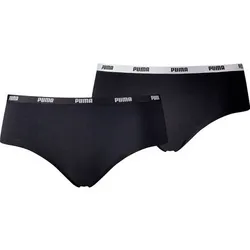 PUMA Underwear - Boxershorts Iconic Hipster 2er Pack Damen PUMA Underwear - Boxershorts Iconic Hipster 2er Pack Damen, Größe L in Schwarz Schwarz