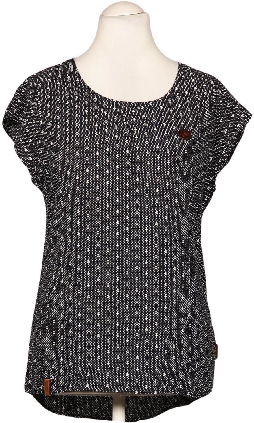 Naketano Damen Bluse, Grau, Gr. L, Viskose - Second Hand