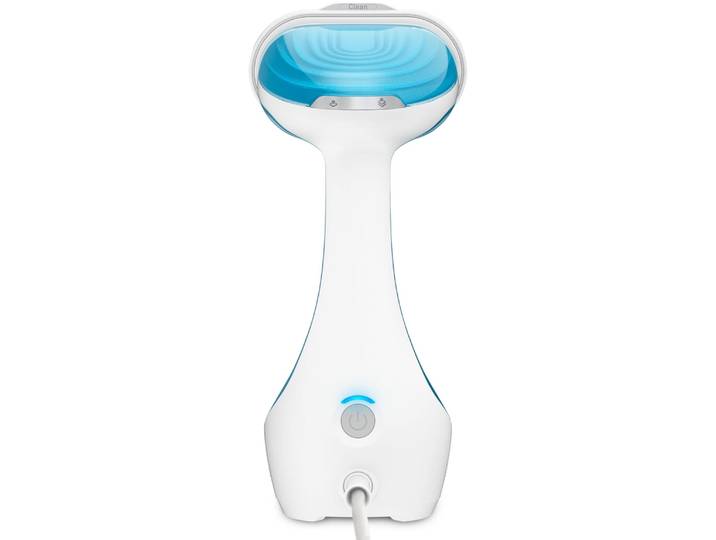 TEFAL Dampfbürste DT9530 Pure Tex , blau (blau, weiß), B:12cm H:28,2cm T:18cm, Bügeleisen, 4 in 1 Multi-Pad-System: Entkeimen, Glätten, Säubern und Beduften, Dampfbürste