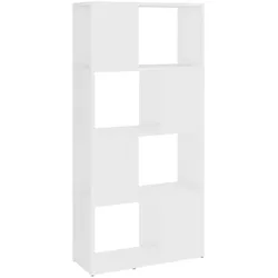 vidaXL Bücherregal Raumteiler Weiß 60x24x124,5cm Holzwerkstoff