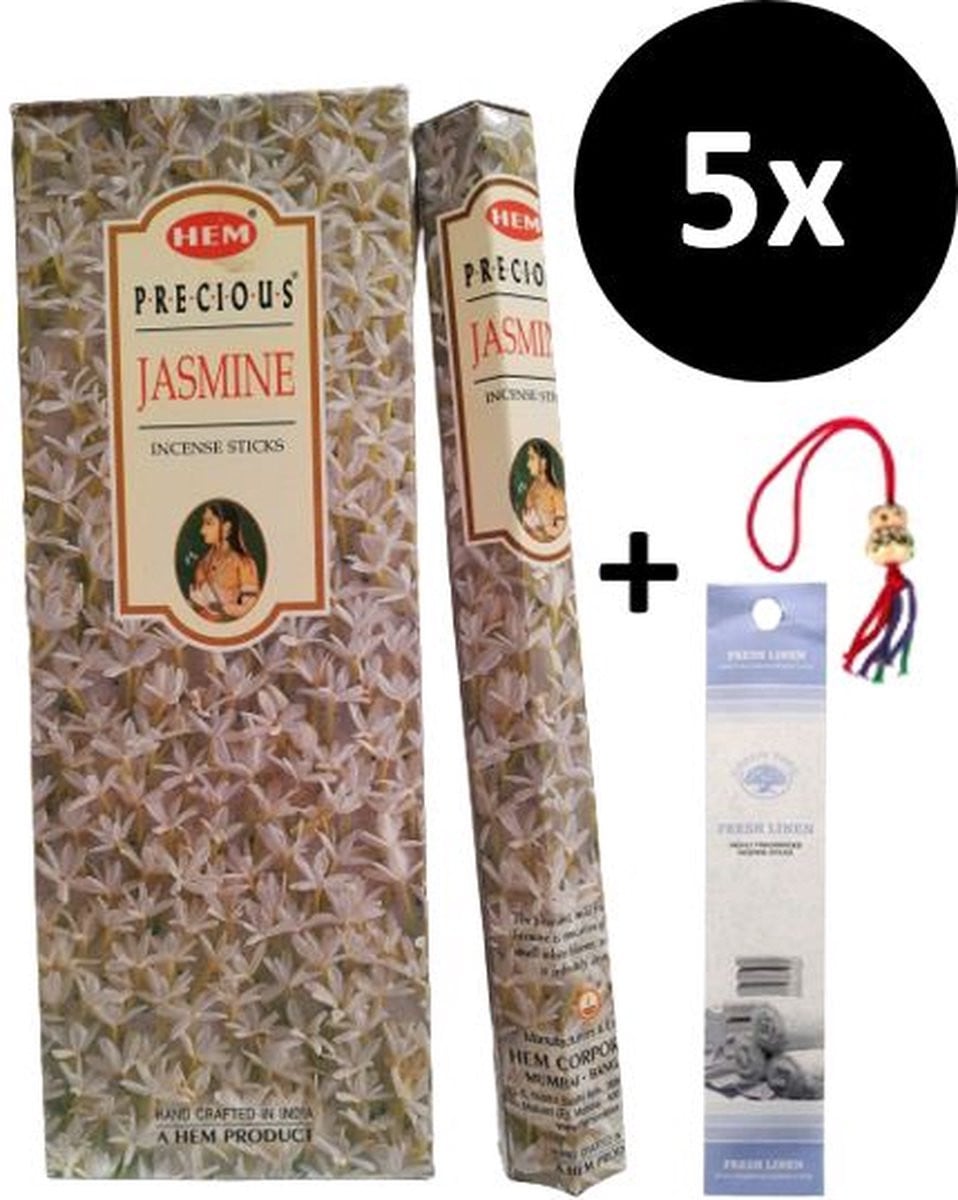 Wierookstokjes Jasmijn - 105 stuks met gelukspoppetje