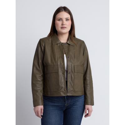 Lederjacke MAZE "42025054", Damen, Gr. 42, olive, Jacken
