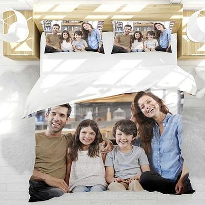 Personalisierte Foto-Bettwäsche Bettbezug Beste Abschlussgeschenk Bedrucktes Bettwäsche-Set Maßanfertigung Schlafzimmer Feiertagsgeschenk für Freunde Liebende