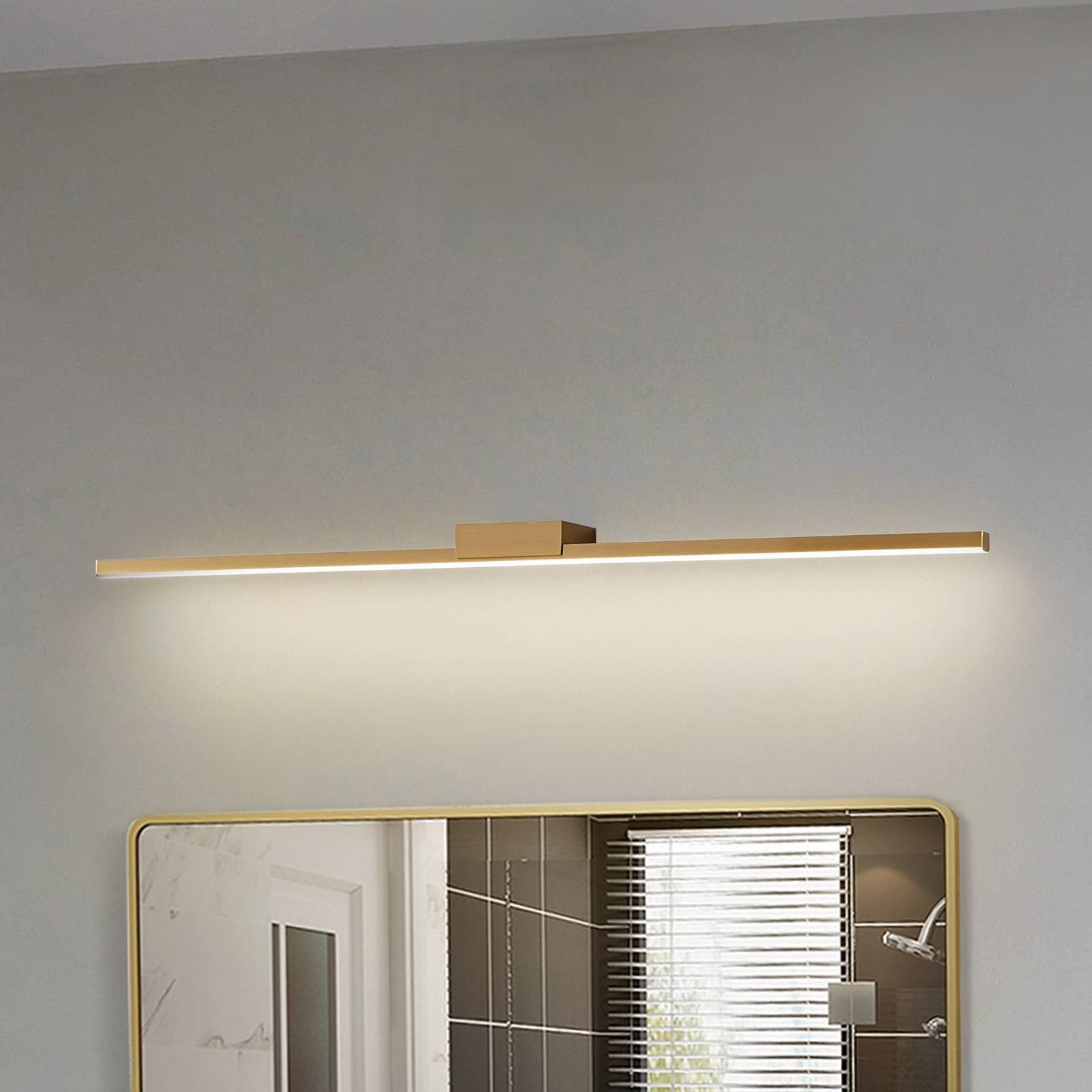Lucande Kivana LED Wandlamp L90 IP44 Koper - Modern Aluminium Badkamerverlichting