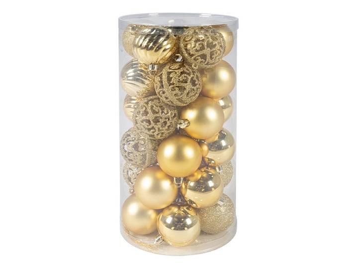Set 30 Weihnachtskugeln HOLY Ø6cm goldfarben