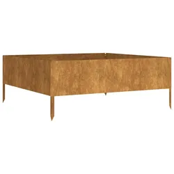 Helloshop26 - Hochbeet für Pflanzen Blumen Terrasse Garten 100 x 100 x 41 cm brauner Cortenstahl 02_0039291