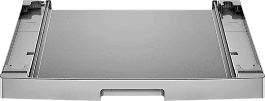 Accesorios lavadoras - LG DSKSS, Kit de unión lavadora y secadora, profundidad 55-65 cm, Bandeja extraíble, Plateado