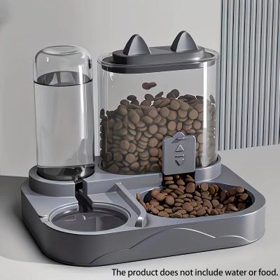 Inspire Essentials FreshFlow Automatic Pet Feeder Water Dispenser gray