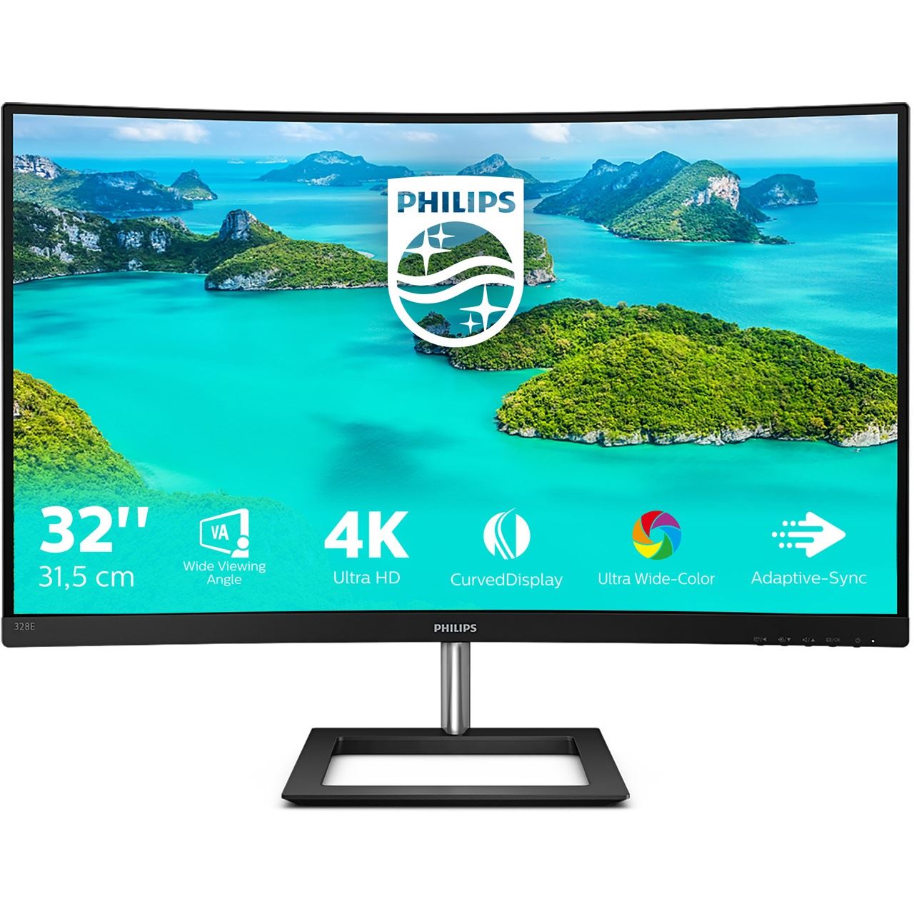 31.5" (80,01cm) Philips E-Line 328E1CA schwarz 3840x2160 1xDisplayPort / 2xHDMI 2.0