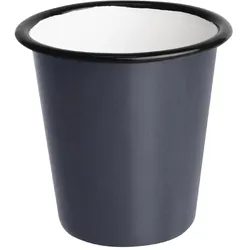 Olympia emaillierte Becher grau-schwarz 31cl