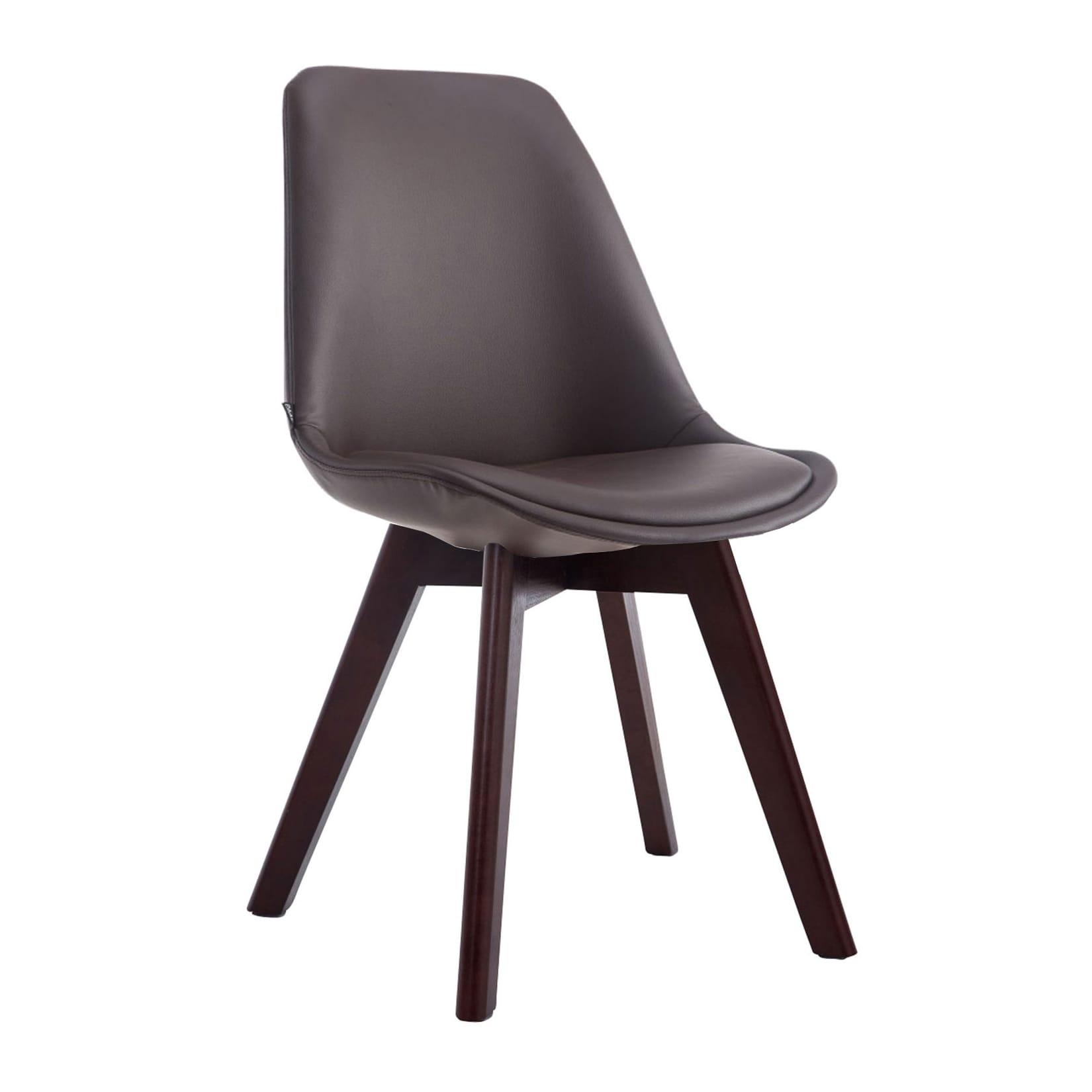 CLP Stuhl Manado Kunstleder Walnuss Farbe: braun, Gestell Farbe: walnuss