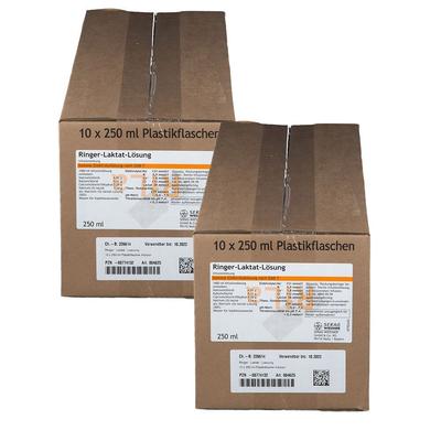 Ringer Laktat Lösung Plastik 2x 2x10x250 ml Infusionslösung