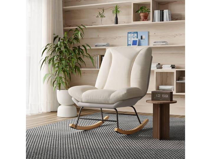 Chaise berçante chaise berçante planeur avec dossier réglable haut chaise d'appoint moderne et confortable fauteuil