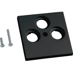 Hager GZSAT3A9011 Zentralscheibe TV/SAT 3-fach, für Rahmenblende 55, hfr, graphitschwarz