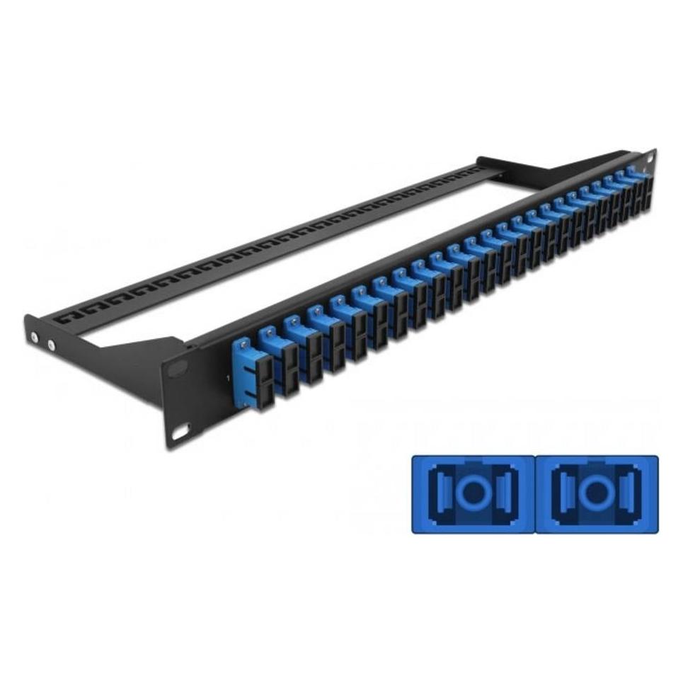 Delock 19? LWL Patchpanel 24 Port SC Duplex blau (43392)