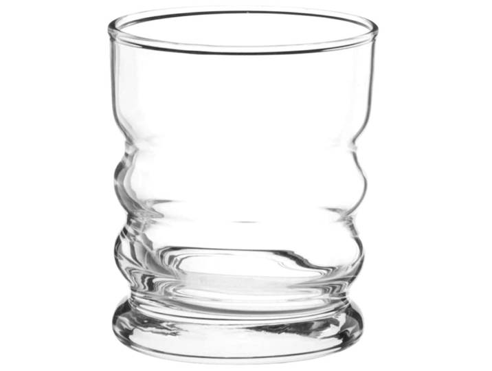 Asymmetrischer Trinkbecher aus Glas