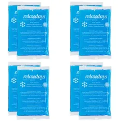 Relaxdays 24x Kühlpads rechteckig blau Weiß,Blau
