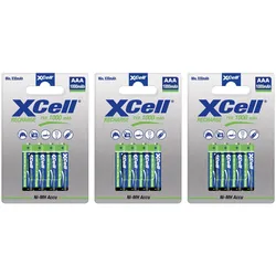 12x XCell Micro Akku Ni-MH 1,2V 1000mAh AAA im 4er Blister