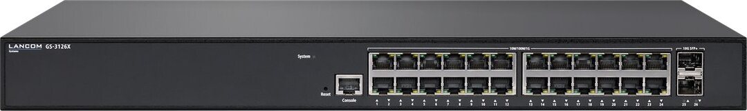 LANCOM GS-3126X, Managed, L3, Gigabit Ethernet (10/100/1000), Rack-Einbau, 1U