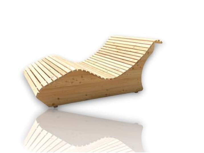Holztec-Leitner Holzliege Himmelsliege Doppelliege Schwungliege aus Lärchenholz Made in Bavaria (140cm)
