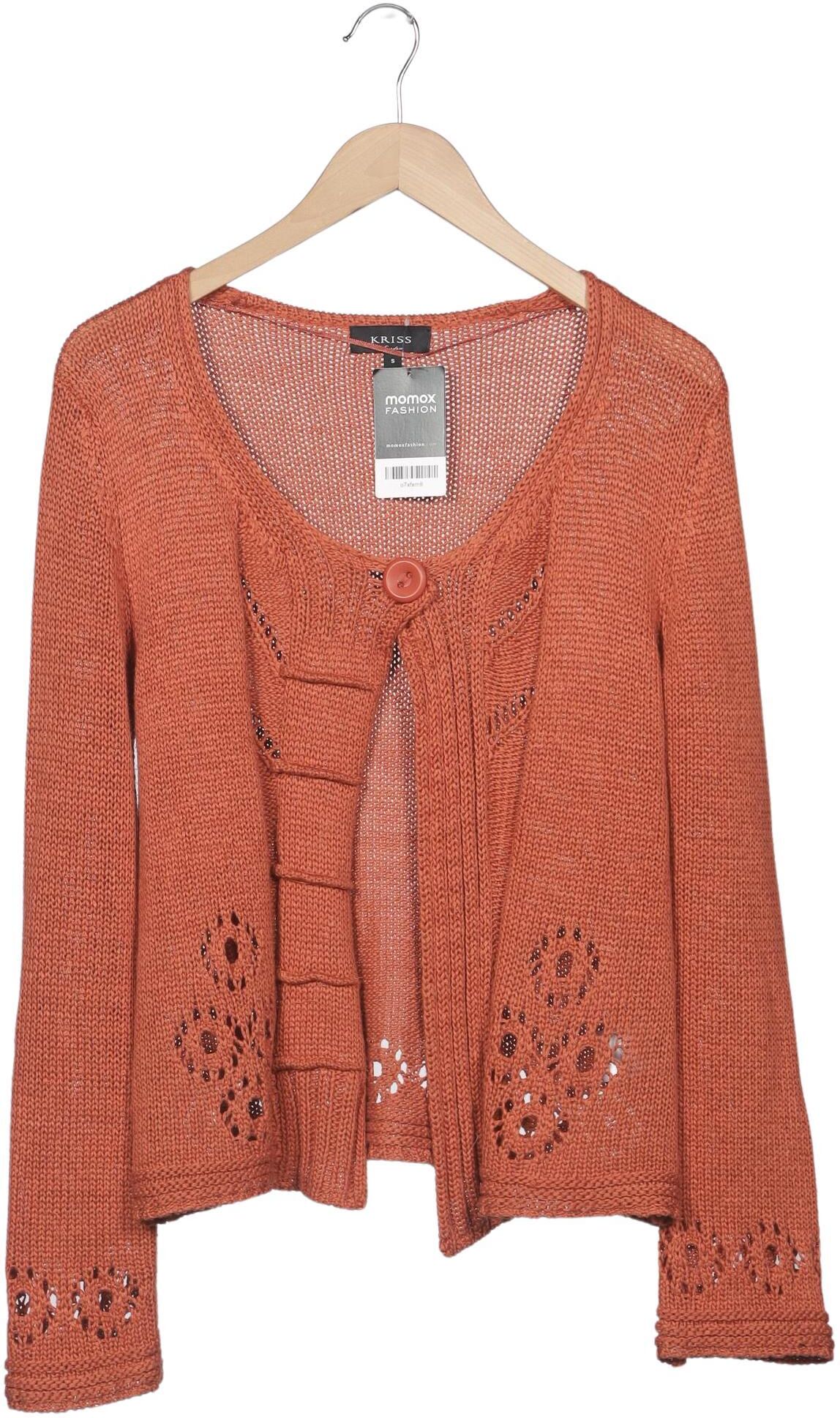 Kriss Trading Sweden Damen Strickjacke, Orange, Gr. S, Synthetik - Second Hand