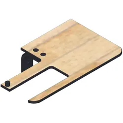 Giese Papierhalter links schwarz matt mit Schichtstoff (HPL) in holzoptik, 30971-14 30971-14