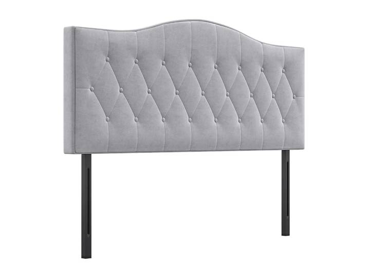 Tête de lit Tête de lit rembourrée élégante, gris, coquelicot et polyester, design moderne, 185x8x134cm