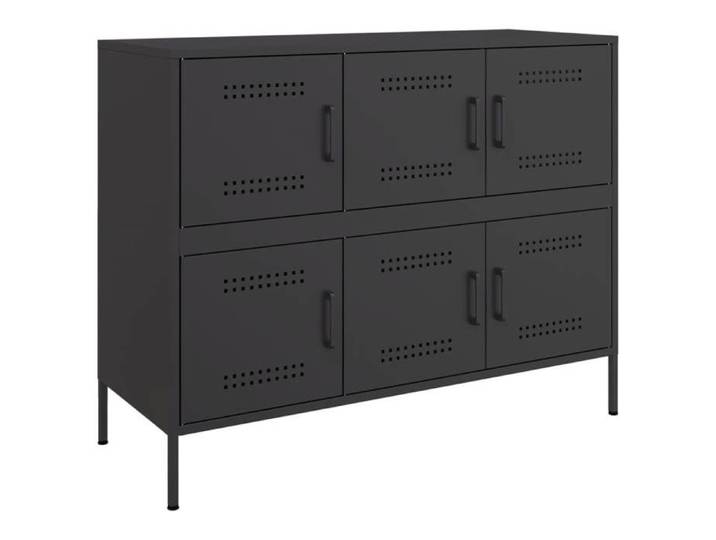 VENTE-FLASH Buffet BAS - noir 100 5x39x79 cm - acier(17457843096)VIDAXL