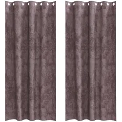 vidaXL Samtvorhänge mit Vorhängen 2 pcs Braun 245 x 140 cm Samt