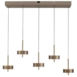Q SMART HOME LIGHTS LED-Pendelleuchte Q-Rotate Alu, Eisen, Stahl & Metall Braun Dunkelbraun