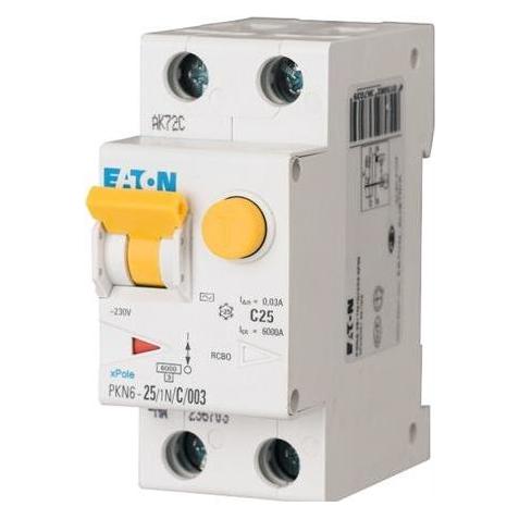 Eaton Kombi-Schutzschalter, 1 Pol + Nullleiter, 16A, C-Charakteristik, 6 kA, 300 mA, Klasse A (1000293620)