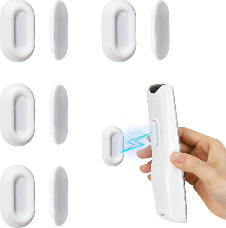 INF 4-Pack Magnetische Afstandsbedieninghouder, Siliconen TV Afstandsbediening Organizer Wit