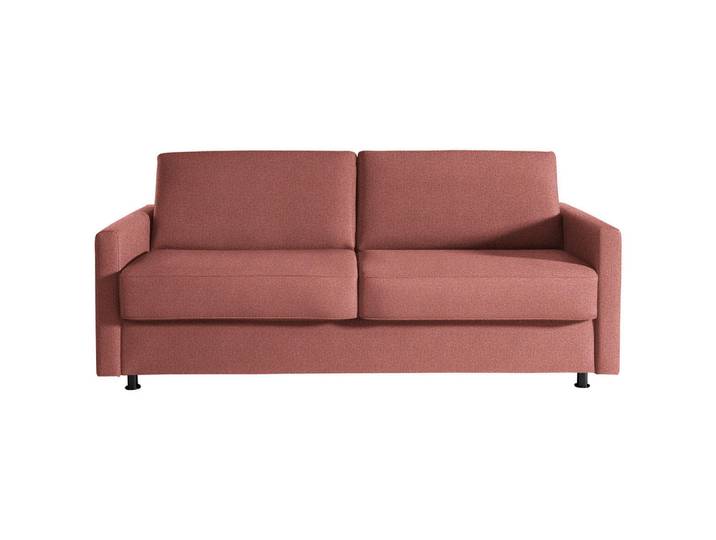 Bali Schlafsofa, Lachsfarben, Metall, 207x88x101 cm, Fussart wählbar, Stoffauswahl, Armteilvarianten, Rücken echt, Wohnzimmer, Sofas & Couches, Schlafsofas