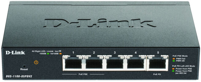DLink Gigabit Smart Switch 5 ports PoE DGS-1100-05PDV2 ; d_link (DGS-1100-05PDV2)