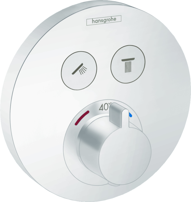 Hansgrohe ShowerSelect S Fertigmontageset 15743700 UP-Thermostat, für 2 Verbraucher, mattweiß