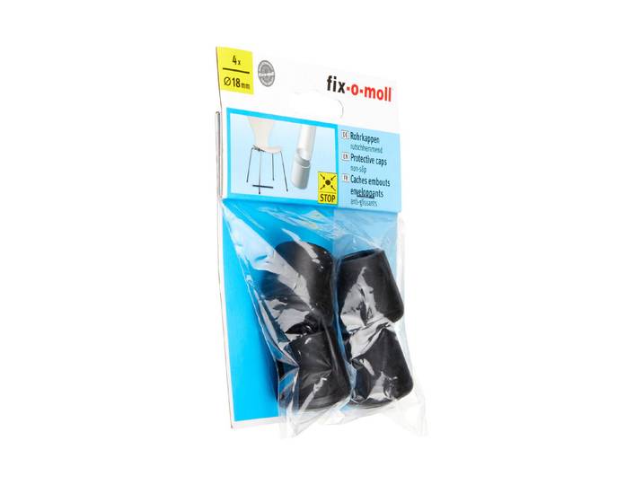 fix-o-moll Rohrkappe rutschhemmend, schwarz