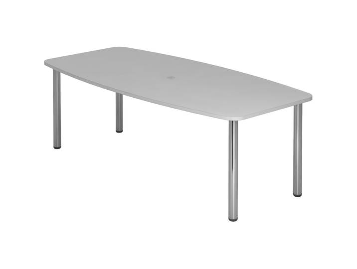 Schreibtisch Office grau Holzwerkstoff Höhenverstellbar B 220 T 105 cm - Schreibtisch