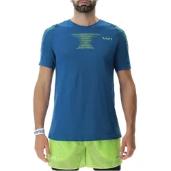 UYN Padel Series Smash kurzarm Padel Tennisshirt Herren K948 - blue poseidon/lime XL