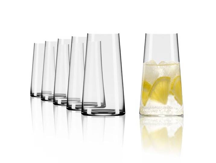 Stölzle Lausitz Verres Longdrink Power Lot de 6\, 460 ml – Verres Highball Éléguants pour Cocktails\, Eau & Jus – Gobelets Longdrink en Cristal de Haute Qualité – Lavable au Lave-Vaisselle & Résistant