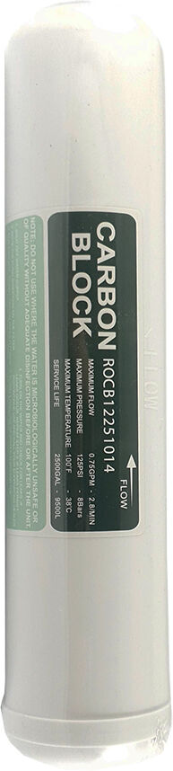 Filtro In Linea Forhome® Carbon Block - In/out 1/4'' Fpt - 2,5''X11'' - 5 Micron